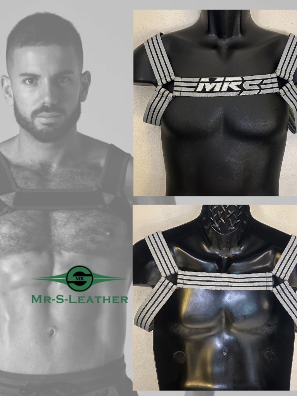 Mr S Leather Stretch Harness Large/XL 42-48" chest Gently worn 70% polyester